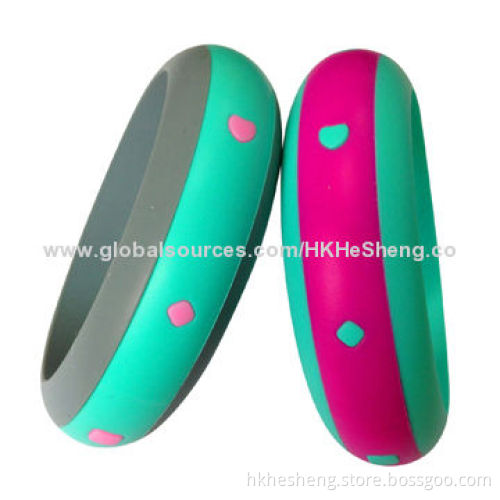 2014 Characteristic Silicone Bangles, Food-grade and BPA-free